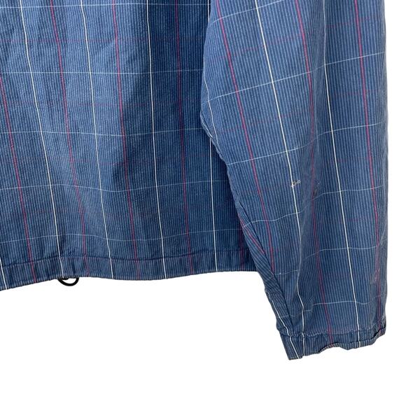 Tommy Hilfiger Vintage Zip Up Jacket Hooded Blue Red Plaid Lined Coat Size Small - Picture 12 of 12